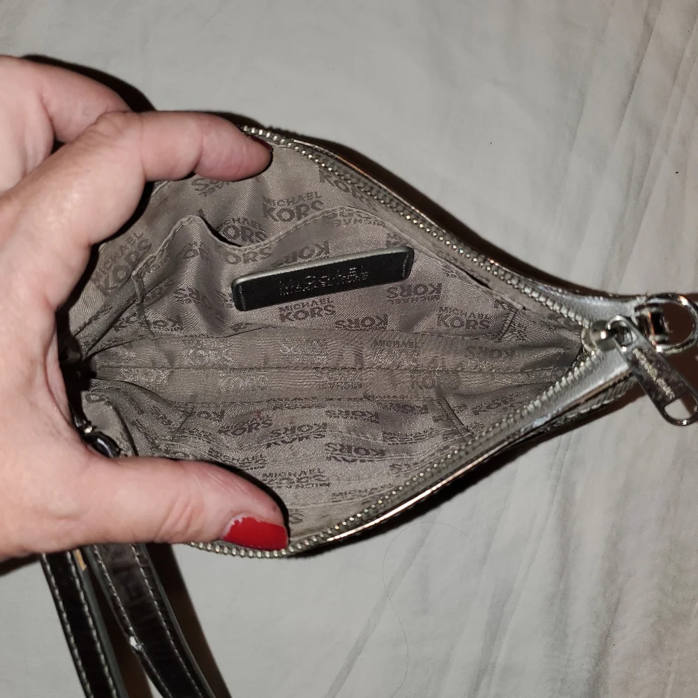 Michael Kors Nickel Wristlet Wallet